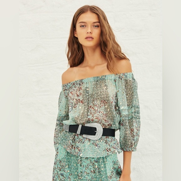 ba&sh Off Shoulder Olga Top NWT - Picture 1 of 12